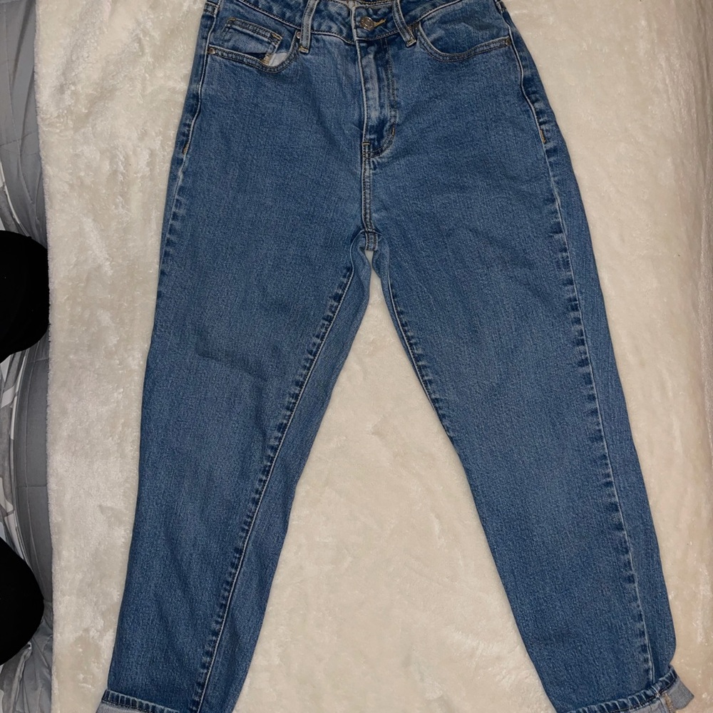 Dark blue vintage plain denim